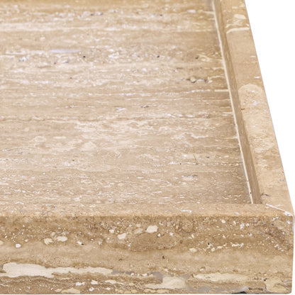 Barletta Beige Square Travertine Tray