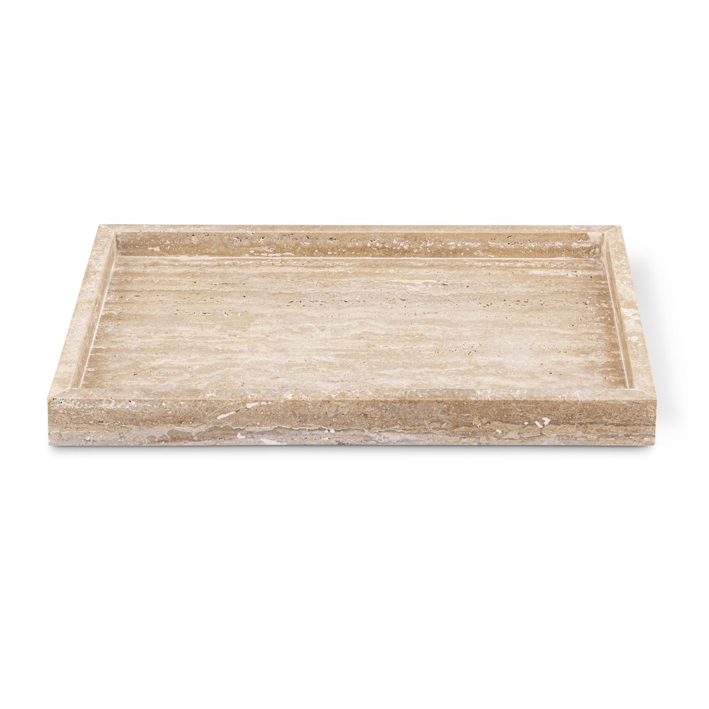 Barletta Beige Rectangular Travertine Tray
