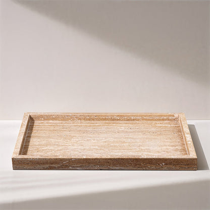 Barletta Beige Rectangular Travertine Tray