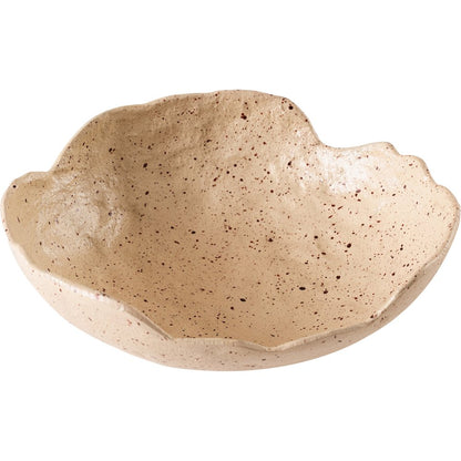Calyx Beige Aluminum Decorative Bowl
