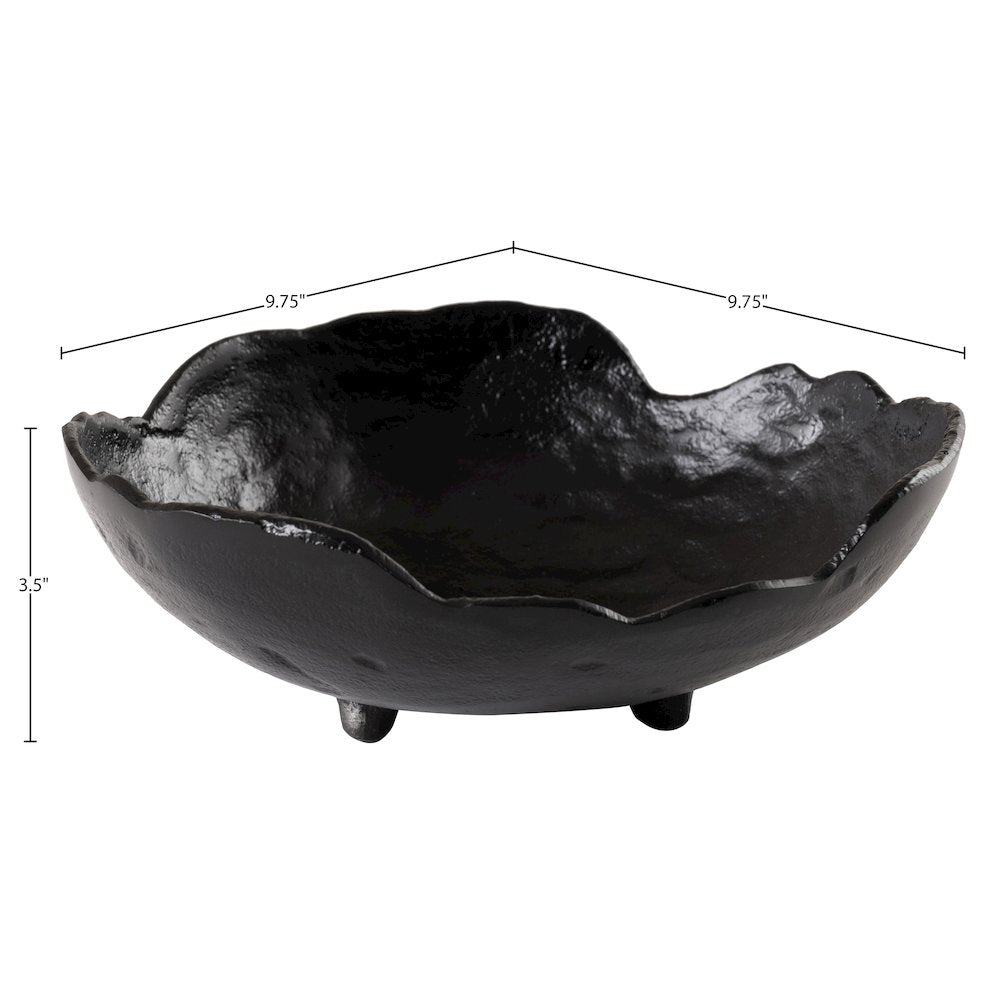 Calyx Black Aluminum Decorative Bowl