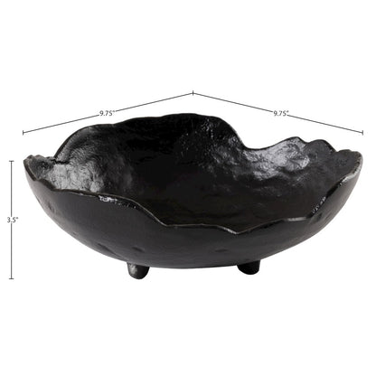 Calyx Black Aluminum Decorative Bowl