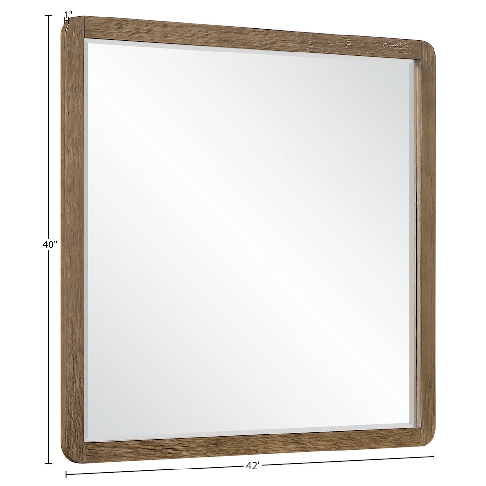 Adagio Brown Solid Wood And Oak Veneer Mirror