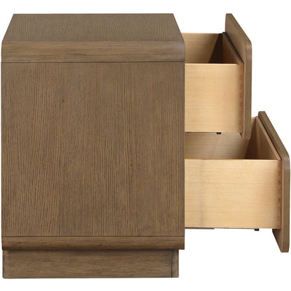 Adagio Brown Solid Wood And Oak Veneer Nightstand