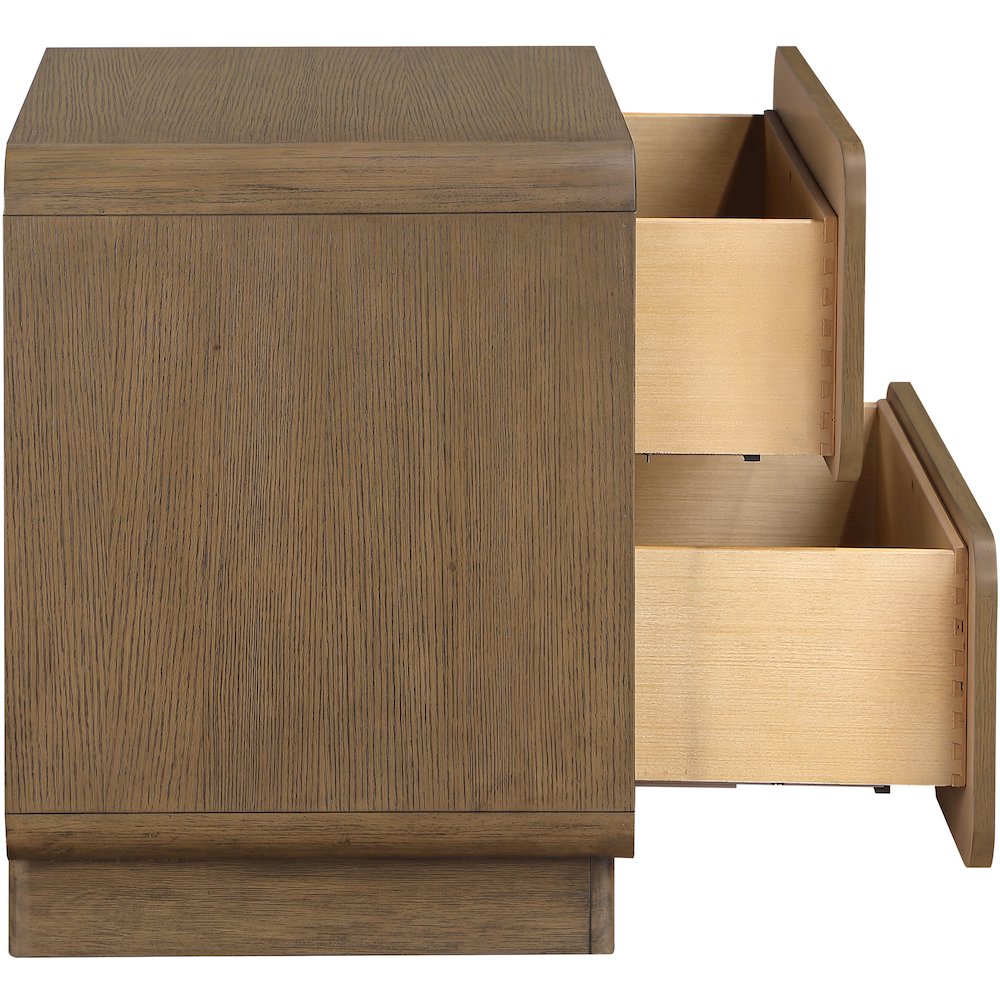 Adagio Brown Solid Wood And Oak Veneer Nightstand