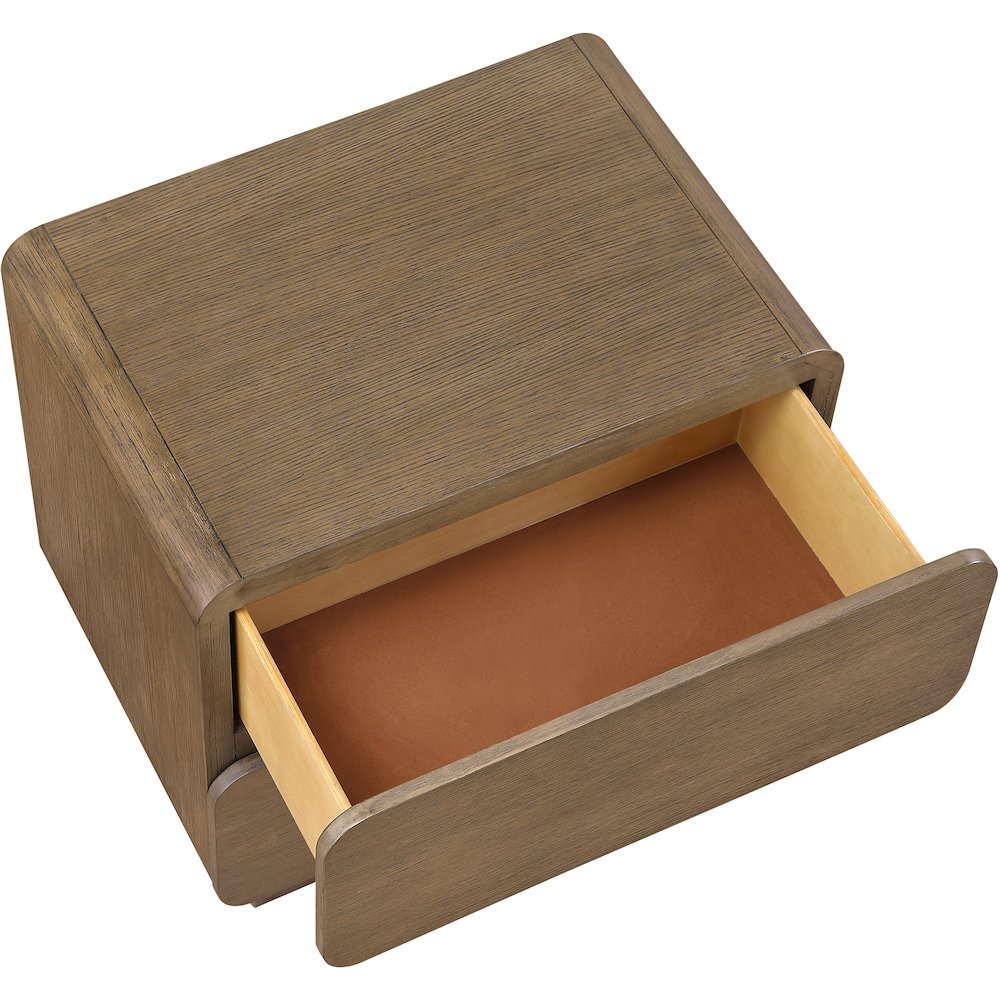 Adagio Brown Solid Wood And Oak Veneer Nightstand
