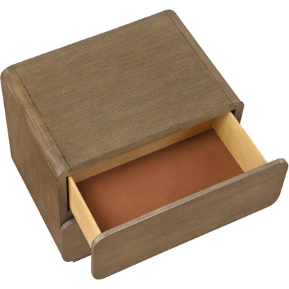 Adagio Brown Solid Wood And Oak Veneer Nightstand
