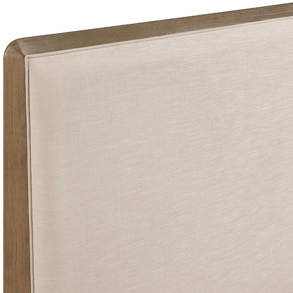 Adagio Brown Fabric Upholstered Queen Bed (3 Boxes)