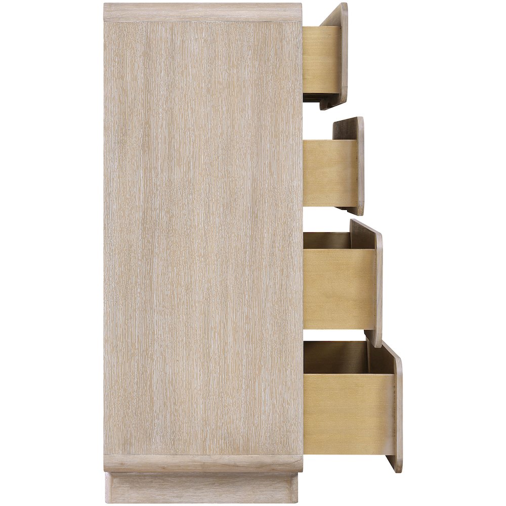 Adagio Natural Solid Wood And Oak Veneer Chest