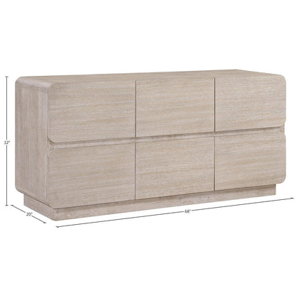 Adagio Natural Solid Wood And Oak Veneer Dresser
