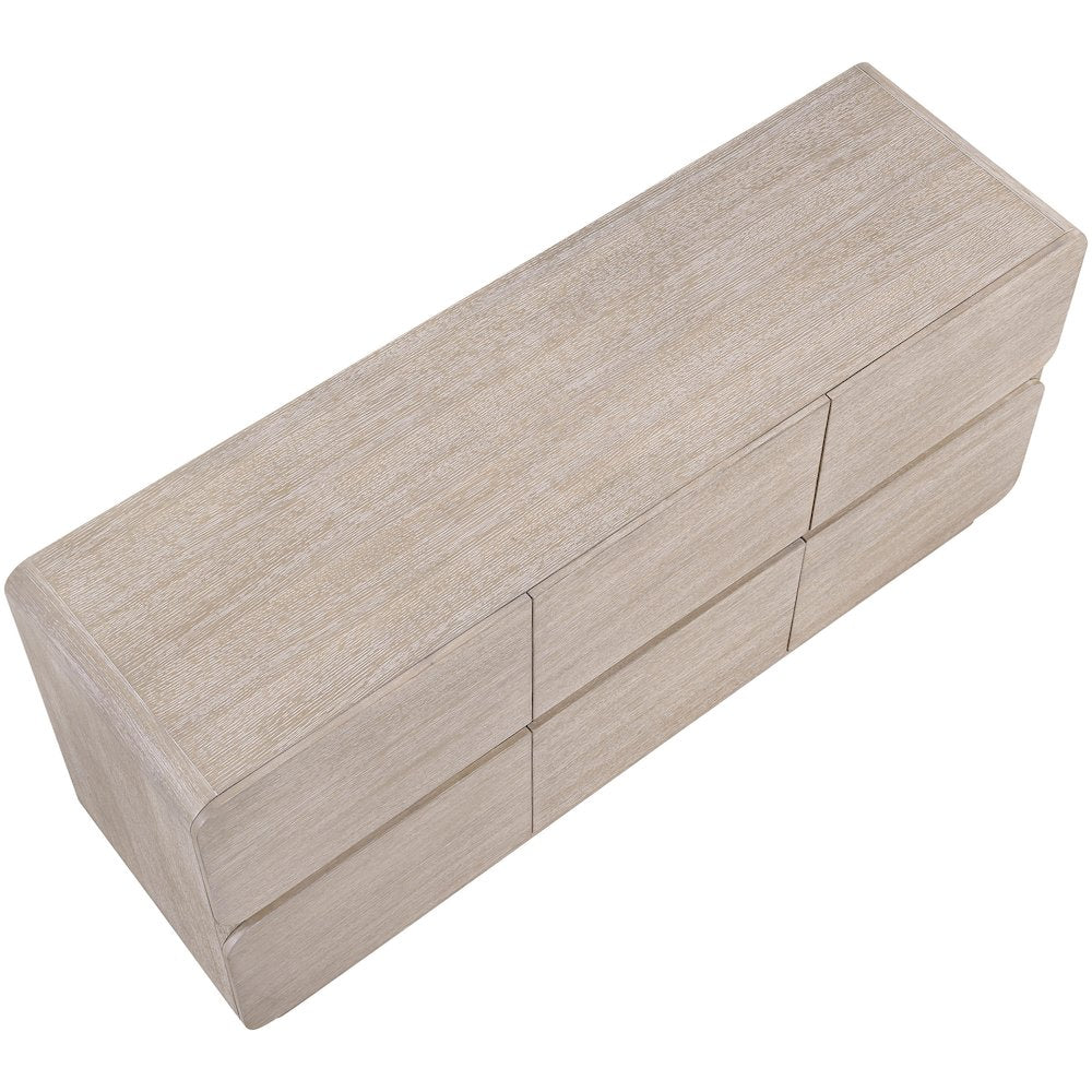 Adagio Natural Solid Wood And Oak Veneer Dresser