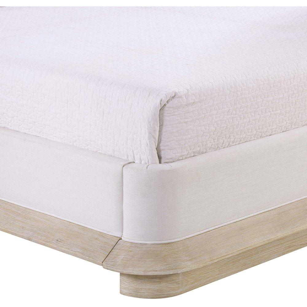 Adagio Natural Fabric Upholstered King Bed (3 Boxes)