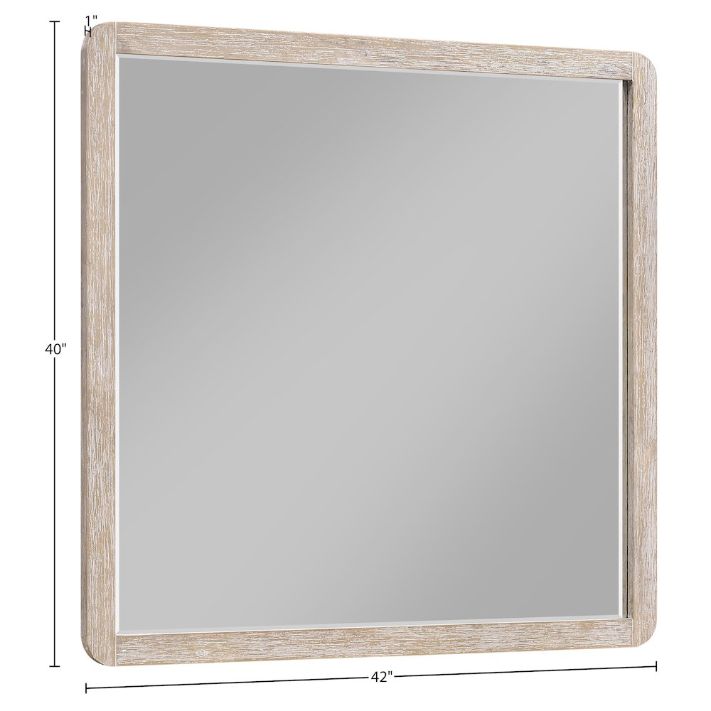 Adagio Natural Solid Wood And Oak Veneer Mirror
