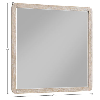 Adagio Natural Solid Wood And Oak Veneer Mirror