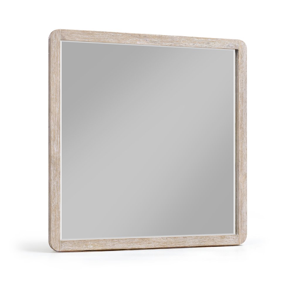 Adagio Natural Solid Wood And Oak Veneer Mirror