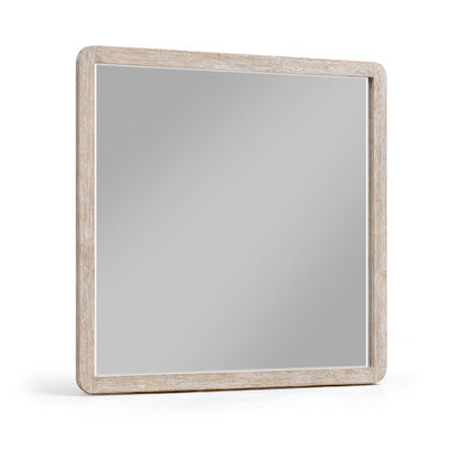 Adagio Natural Solid Wood And Oak Veneer Mirror