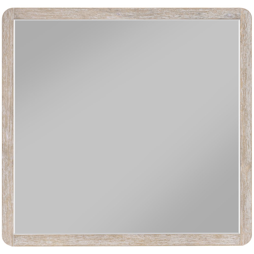 Adagio Natural Solid Wood And Oak Veneer Mirror