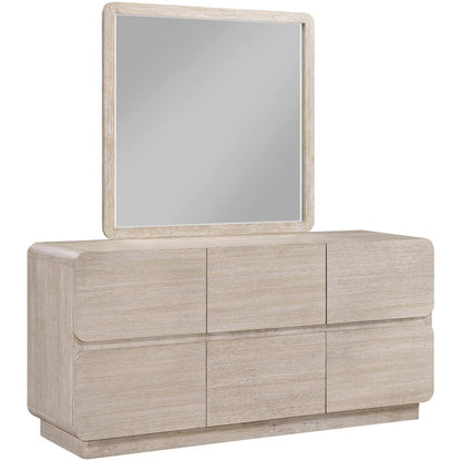 Adagio Natural Solid Wood And Oak Veneer Mirror