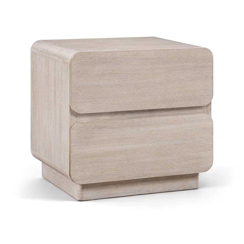 Adagio Natural Solid Wood And Oak Veneer Nightstand