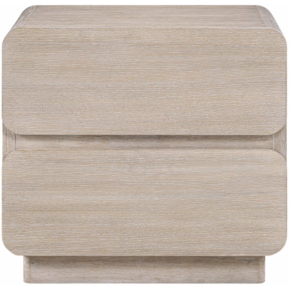 Adagio Natural Solid Wood And Oak Veneer Nightstand
