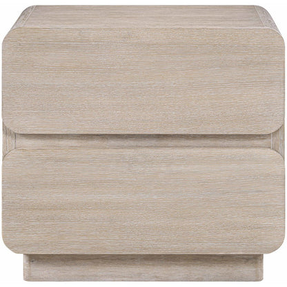 Adagio Natural Solid Wood And Oak Veneer Nightstand