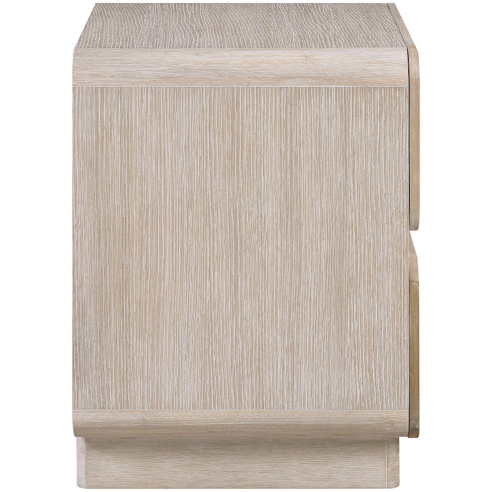 Adagio Natural Solid Wood And Oak Veneer Nightstand
