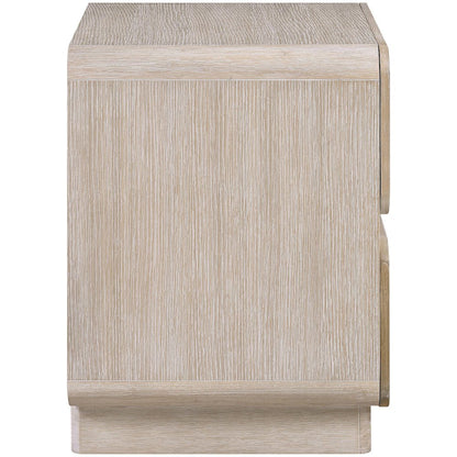 Adagio Natural Solid Wood And Oak Veneer Nightstand