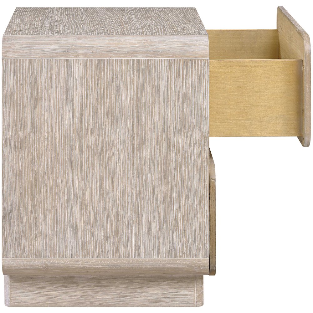 Adagio Natural Solid Wood And Oak Veneer Nightstand