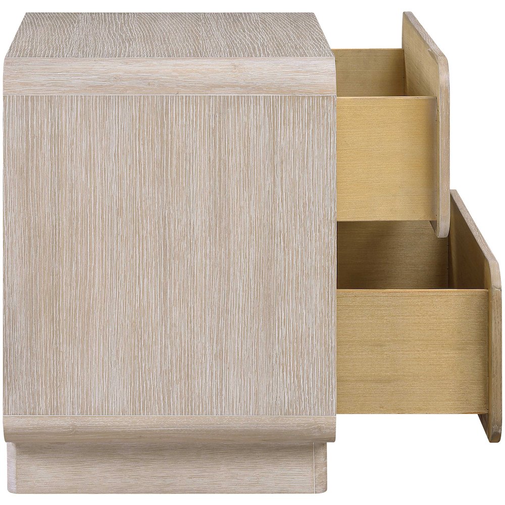 Adagio Natural Solid Wood And Oak Veneer Nightstand