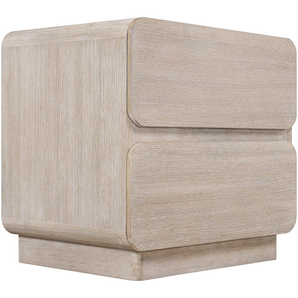 Adagio Natural Solid Wood And Oak Veneer Nightstand