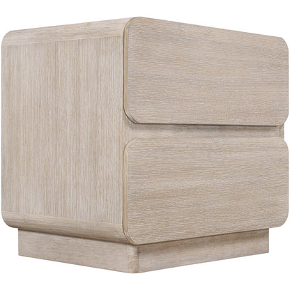 Adagio Natural Solid Wood And Oak Veneer Nightstand