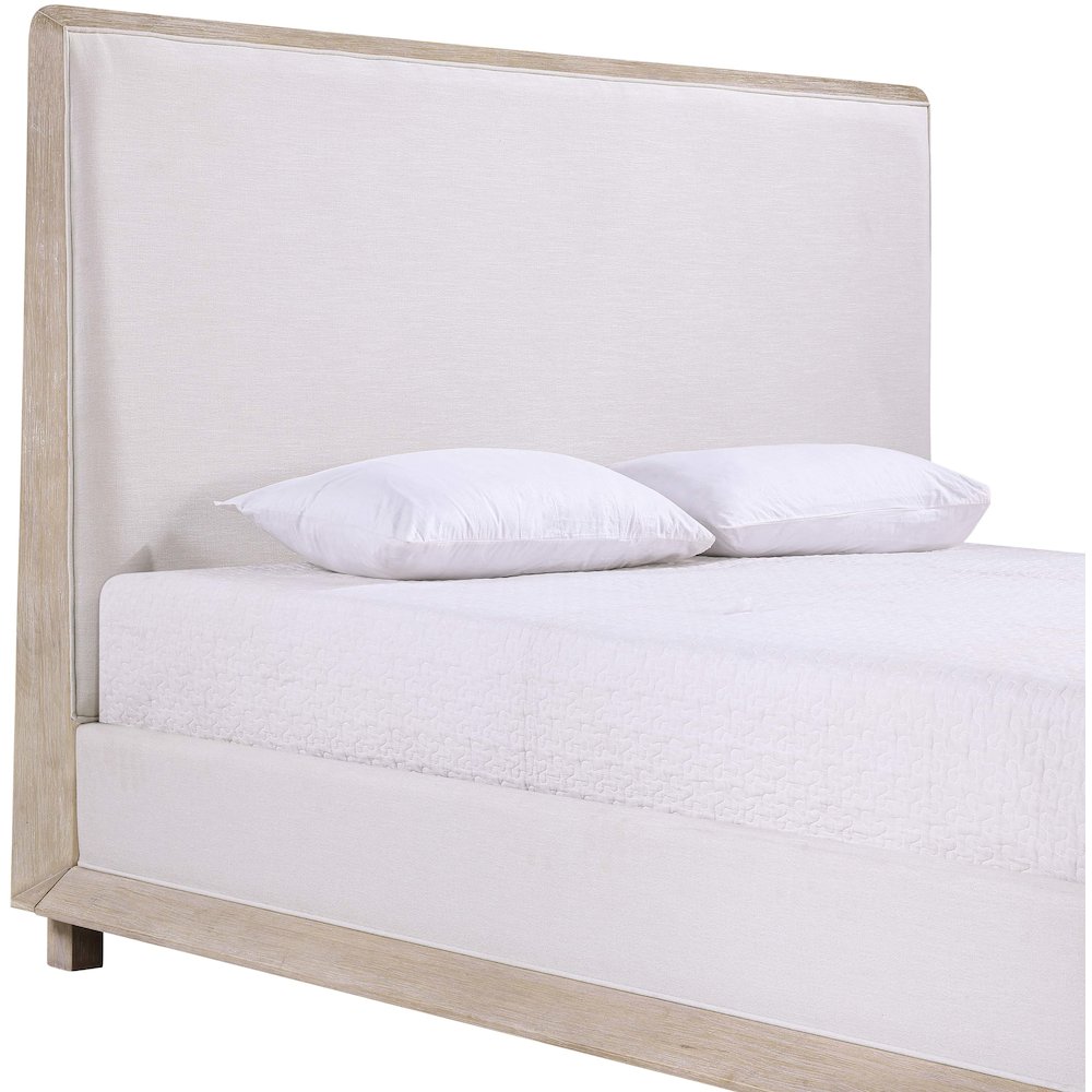 Adagio Natural Fabric Upholstered Queen Bed (3 Boxes)