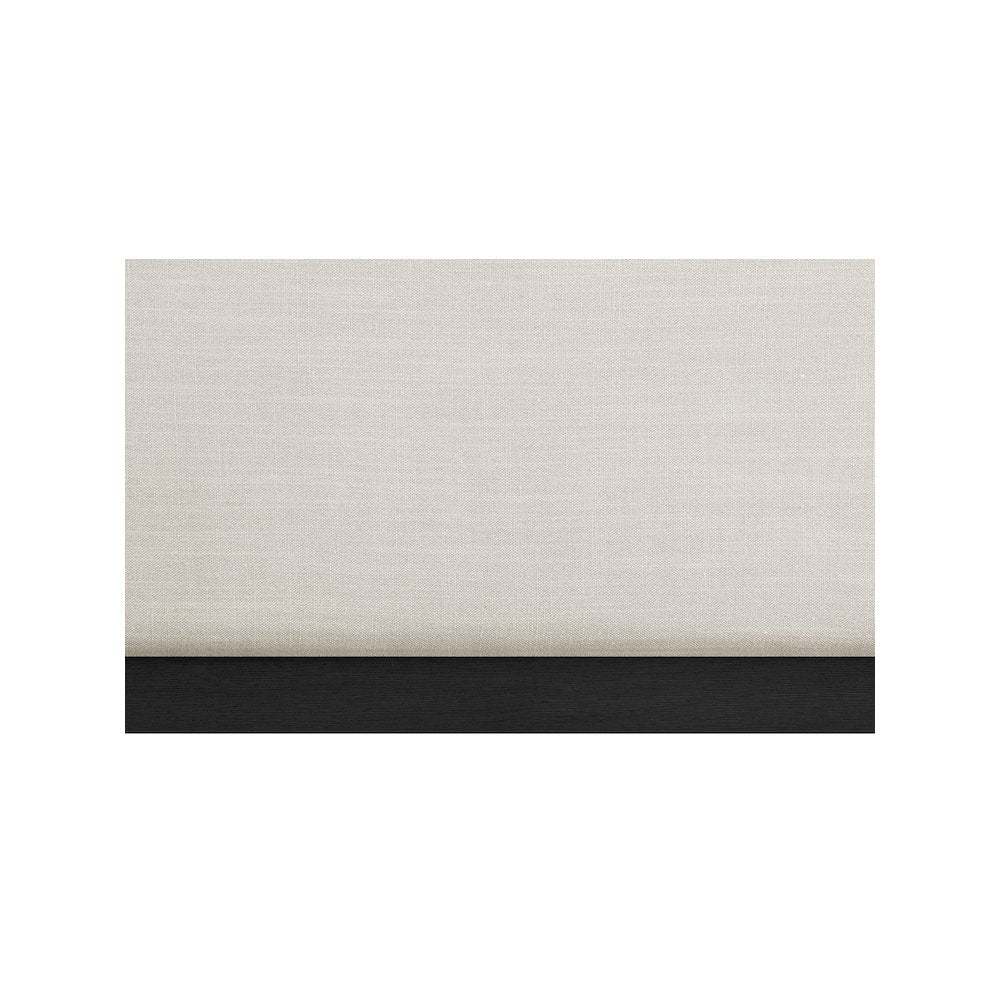 Alfie Beige Linen Textured Fabric Twin Bed