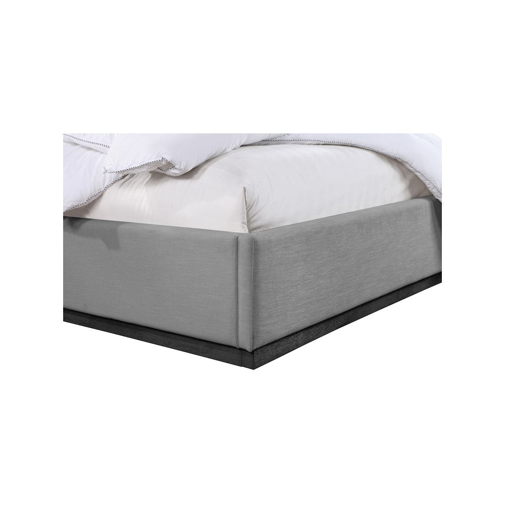 Alfie Grey Linen Textured Fabric Full Bed