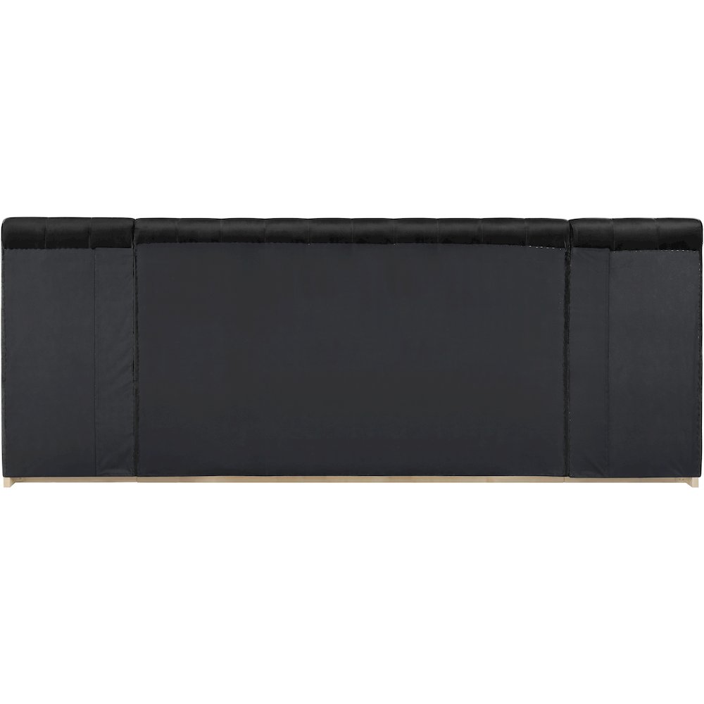 Amara Black Velvet Upholstered King Bed