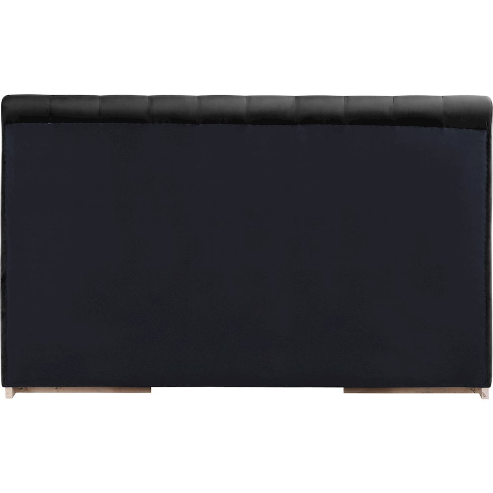 Amara Black Velvet Upholstered King Bed