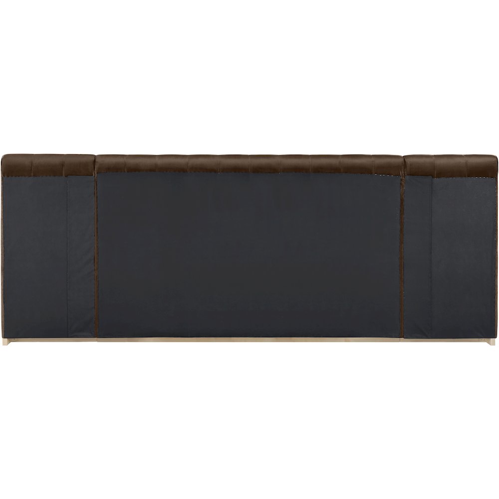 Amara Brown Velvet Upholstered King Bed