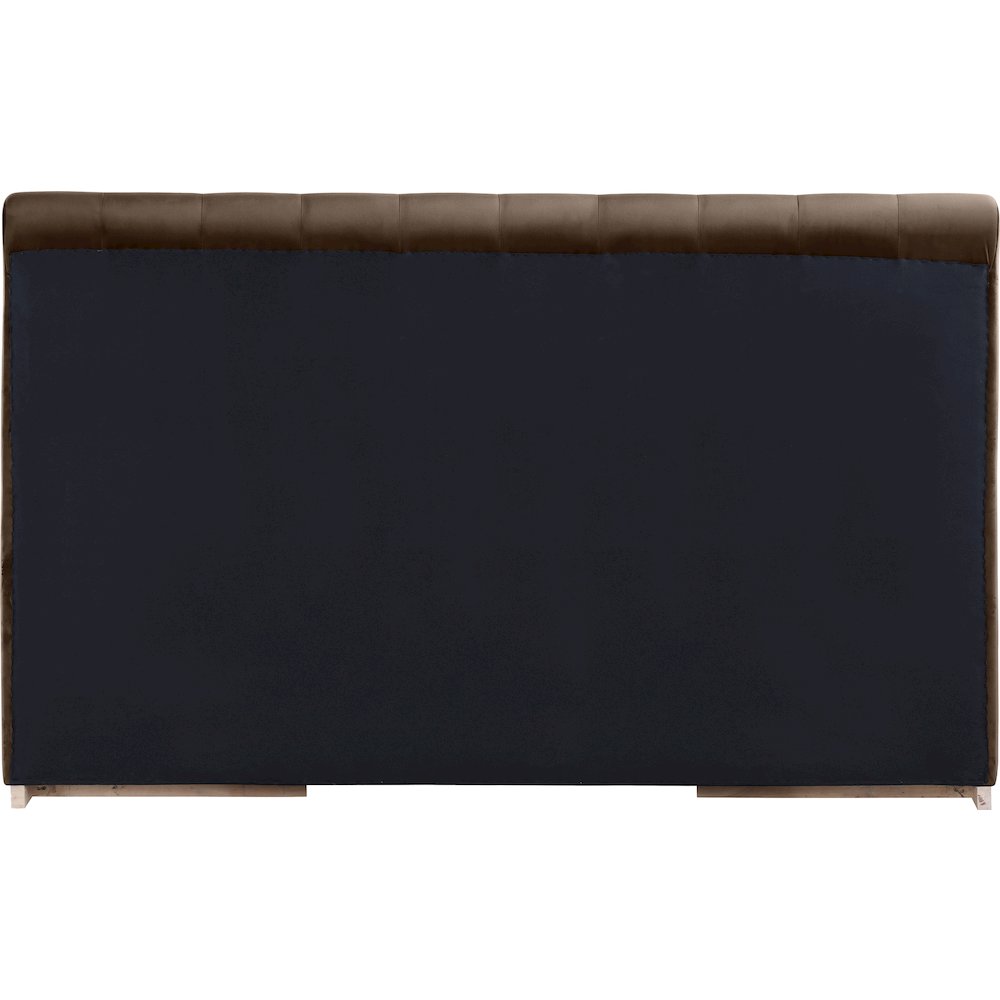 Amara Brown Velvet Upholstered King Bed