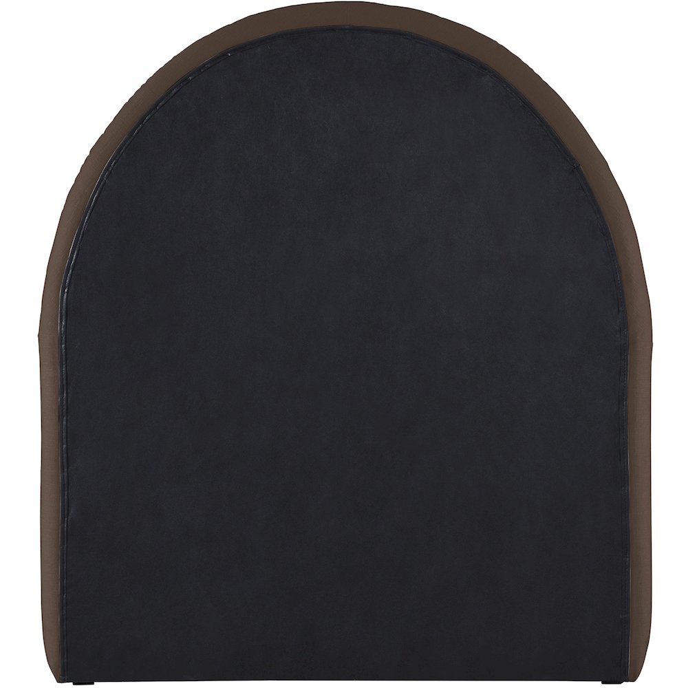 Andaz Brown Chenille Fabric Upholstered Twin Bed
