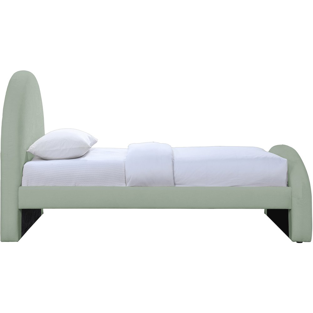 Andaz Mint Chenille Fabric Upholstered Twin Bed
