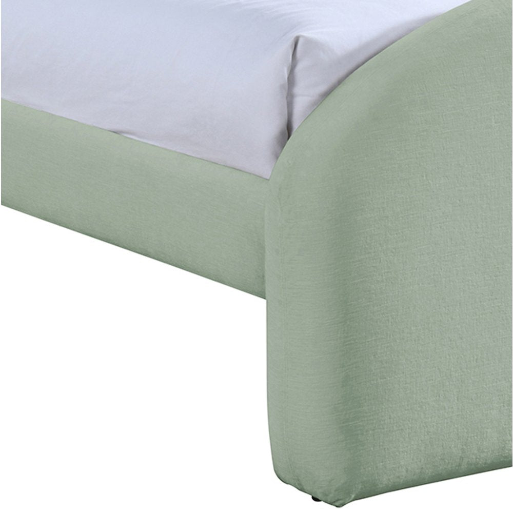 Andaz Mint Chenille Fabric Upholstered Twin Bed