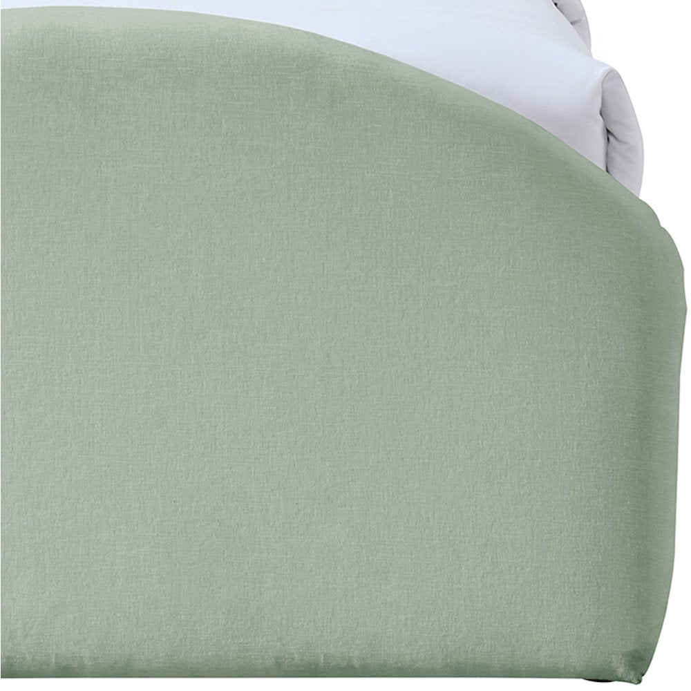 Andaz Mint Chenille Fabric Upholstered Twin Bed