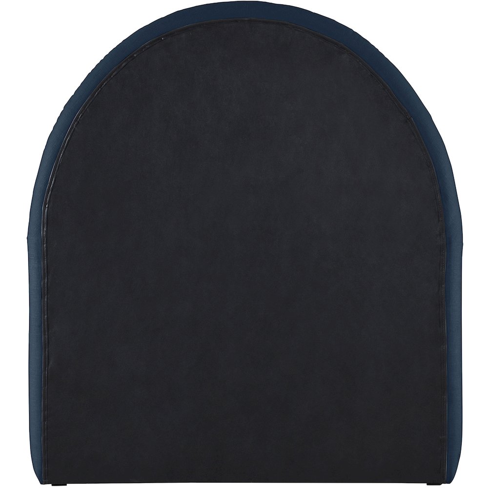 Andaz Navy Chenille Fabric Upholstered Twin Bed