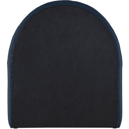 Andaz Navy Chenille Fabric Upholstered Twin Trundle Bed