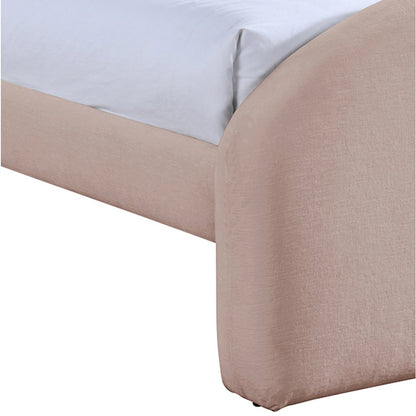 Andaz Pink Chenille Fabric Upholstered Twin Bed