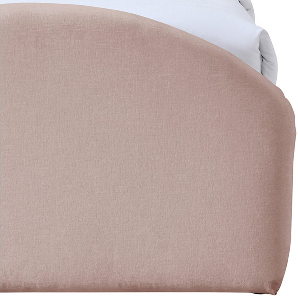 Andaz Pink Chenille Fabric Upholstered Twin Bed