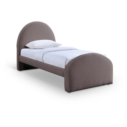 Andaz Purple Chenille Fabric Upholstered Twin Bed