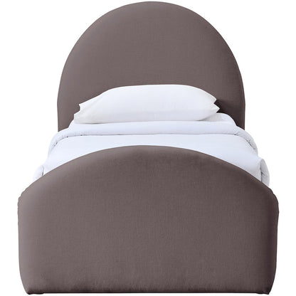 Andaz Purple Chenille Fabric Upholstered Twin Bed