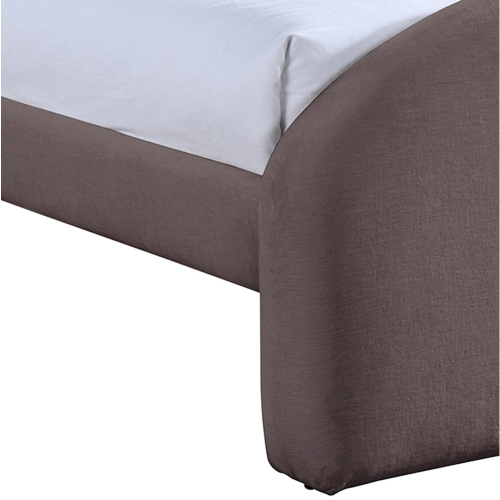 Andaz Purple Chenille Fabric Upholstered Twin Bed