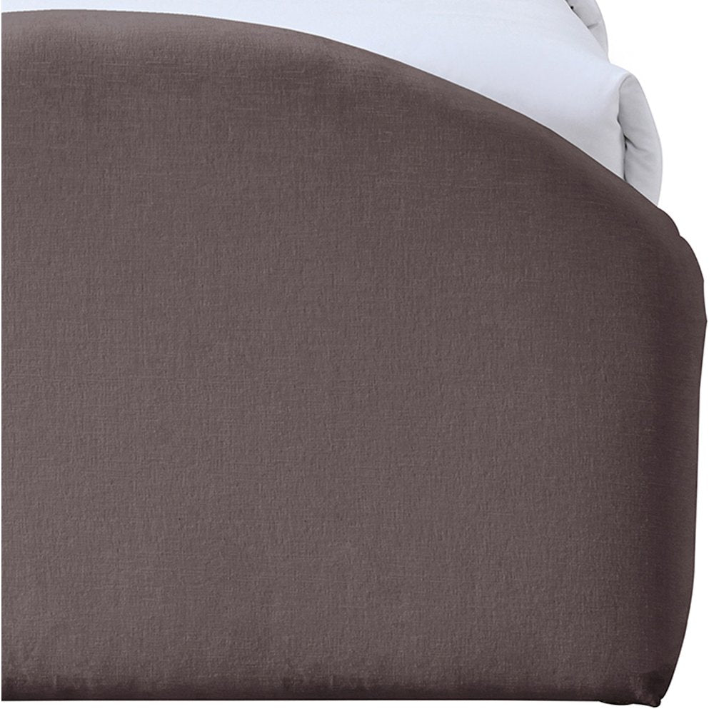Andaz Purple Chenille Fabric Upholstered Twin Bed
